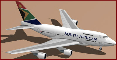 747 SP South African Airlines 3D Model